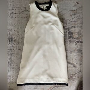 J. Crew Black and Cream Silk Dress